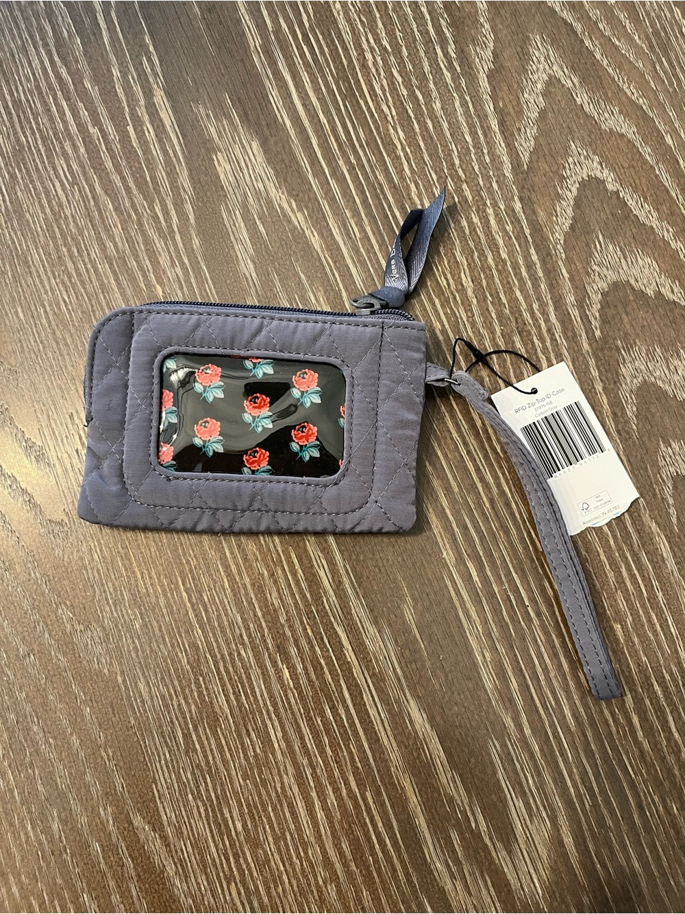 NWT Vera Bradley RFID Zip Top ID Wristlet Card Holder